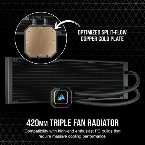 Corsair iCUE H170i Elite Capellix CPU Liquid Cooler (Black)